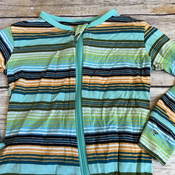 KicKee Pants Cancun Glass Stripe Zipper Coverall - Picture 5 of 8